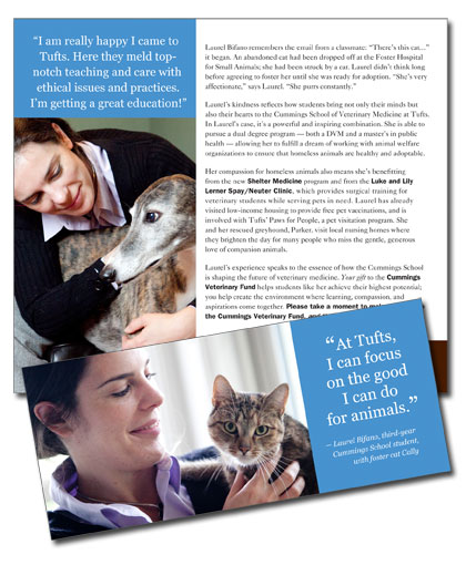 Tufts University Cummings School of Veterinary Medicine mailer