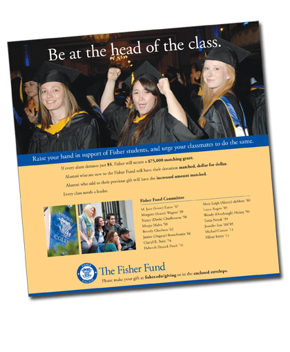 Fisher Fund ad in the alumni magazine