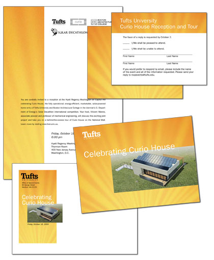 Tufts University Solar Decathlon reception and tour invitation