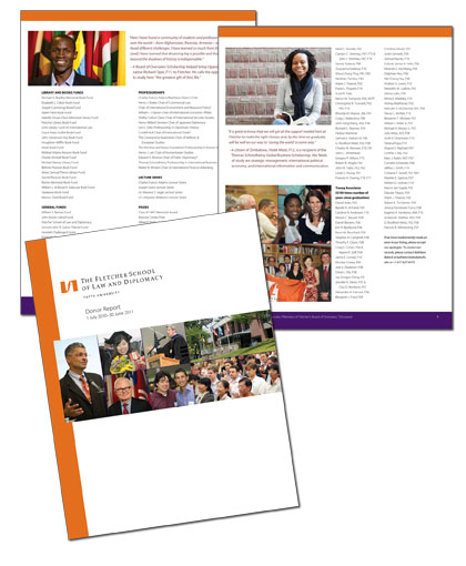 The Fletcher School of Law and Diplomacy Donor Report