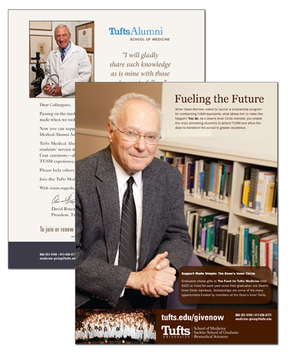Tufts University School of Medicine annual fund advertising